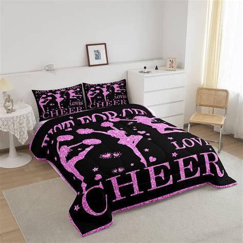 Just For Girl Loves Cheer Comforter Set Twin Teen Girls Cheer Sports