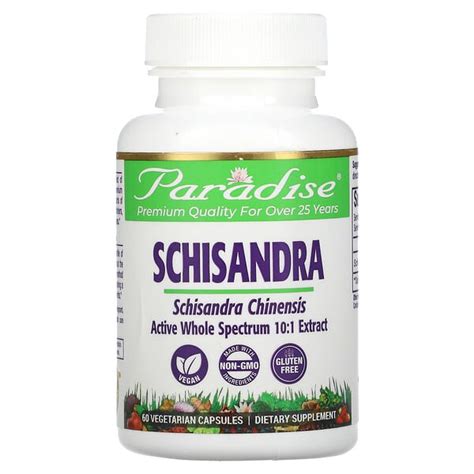 Paradise Herbs, Schisandra, 60 Vegetarian Capsules - iHerb