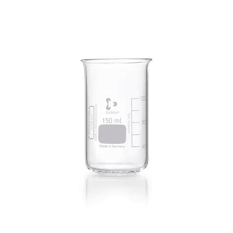 Beaker Glass 150ml Tall Form Without Spout DURAN 211172907 Labtek