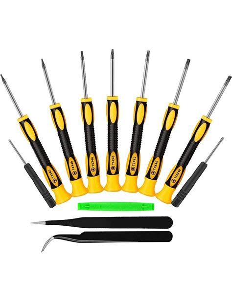 Torx Screwdriver Set T3-T10 Security Drivers ESD Tweezers Magnetic ...