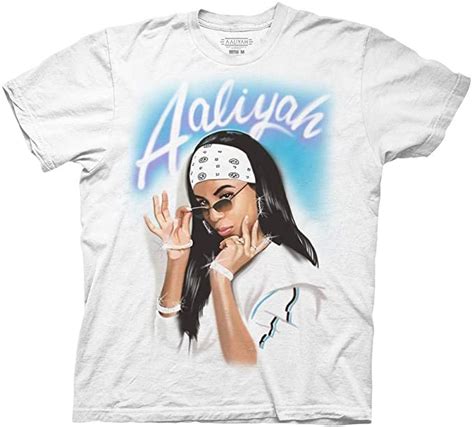 Ripple Junction Aaliyah Airbrush Bandana Photo Adult Music T Shirt