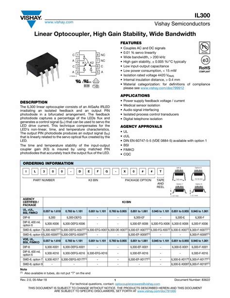 PDF Linear Optocoupler High Gain Stability Wide Bandwidth PDF