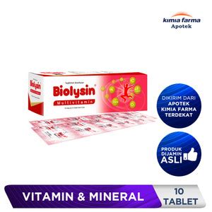 Jual Biolysin Strip Tablet Multivitamin Kimia Farma Kota