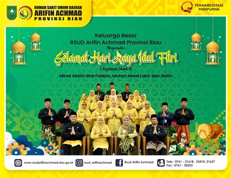 Keluarga Besar RSUD Arifin Achmad Provinsi Riau Mengucapkan Selamat