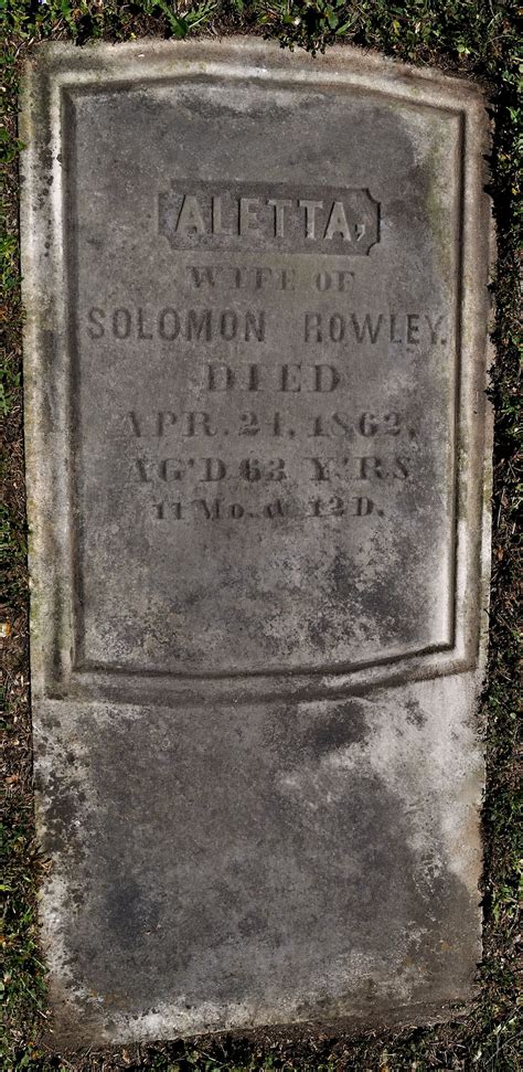 Aletta Edsall Rowley Monumento Find A Grave