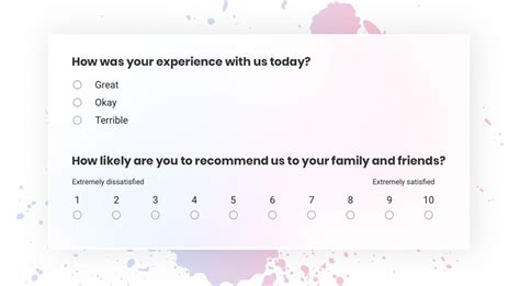 Survey Questions Examples For Optimal Feedback Birdeye