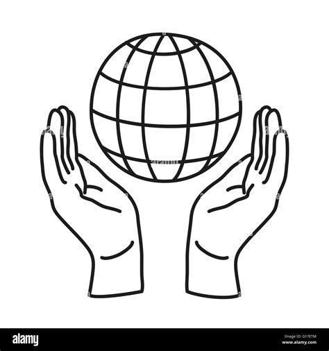 Two Hands Holding Earth Stock Vector Image And Art Alamy