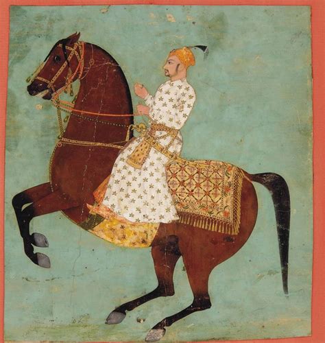 An Equestrian Portrait Of A Mughal Noble Awadh Possibly Faizabad