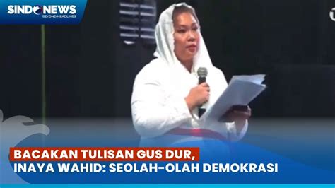 Inaya Wahid Ajak Masyarakat Meneladani Etika Demokrasi Gus Dur