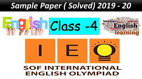 IEO Solved Sample Paper Class 4 National English Olympiad SOF