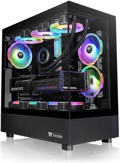 Thermaltake View Tg Argb M Atx Pc Case Tempered Glass Front And