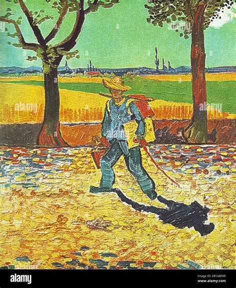 Painter On His Way To Work 1888 Painting By Vincent Van Gogh Very High Resolution And Quality