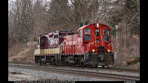 Railreel Grab Shots Cn Osr Woodstock Ontario March Youtube