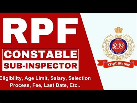 Rpf New Vacancy Rpf Constable Sub Inspector Exam Date Rpf