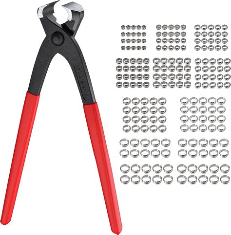 Proster Single Ear Stepless Hose Clamp Crimper With 200pcs 5 8 21mm 304