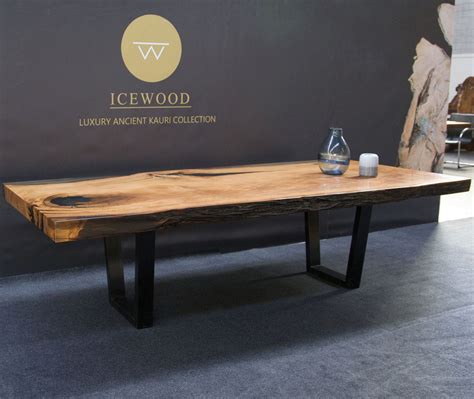 Mesa Contempor Nea Golden Illusion Icewood De Madera De Resina