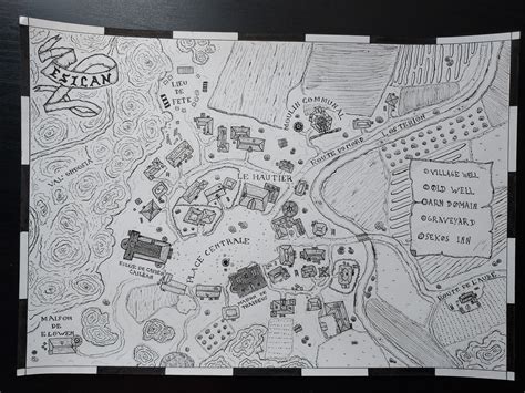 A small village map I made for a friend one shot : r/mapmaking