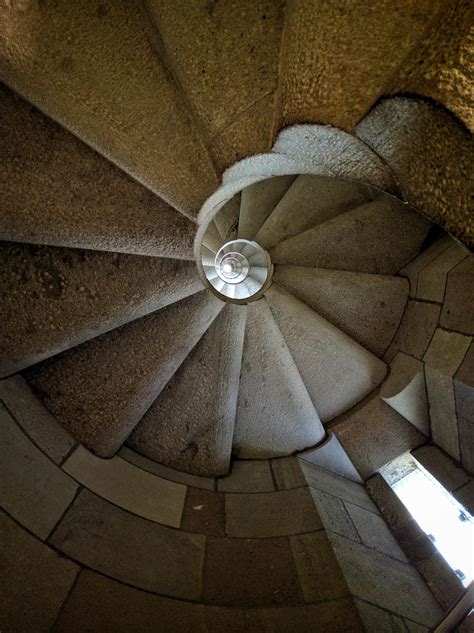 Sagrada Familia Spiral Stairs Within Nativity Tower Scrolller