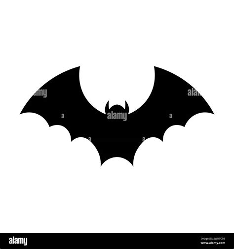 Black Vector Bat Icon On White Background Stock Vector Image And Art Alamy