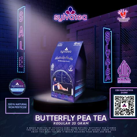 Jual Teh Bunga Telang Teh Biru Blue Tea Butterfly Pea Paper