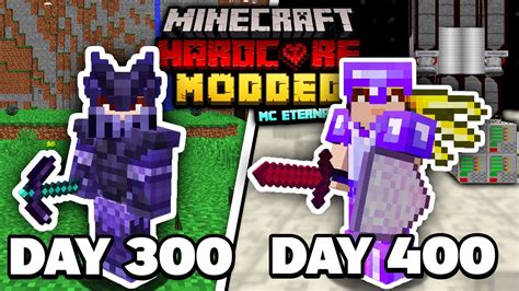 I Survived Days In Modded Hardcore Minecraft Youtube