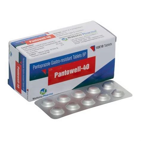 Pantawell Pantoprazole Tablets 40 Mg Packaging Type Alualu Packaging Size 10 X 10 25x10 At