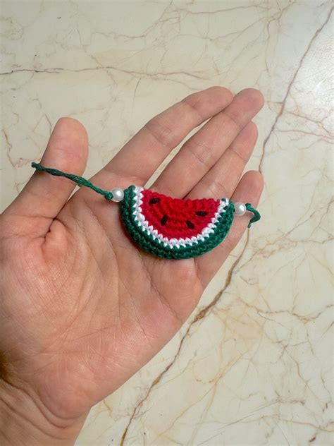 Crochet Rakhi Watermelon