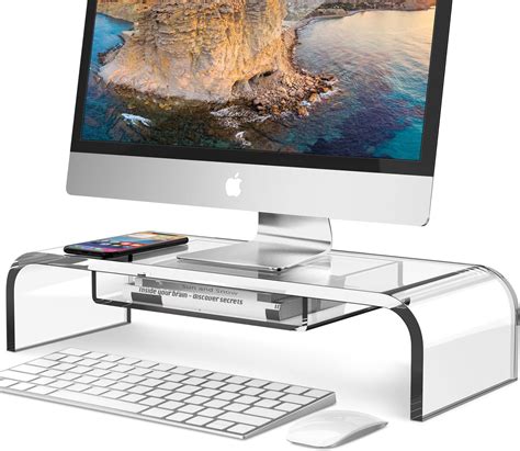 Amazon DYCacrlic Clear Acrylic Computer Monitor Stand Heavy Duty