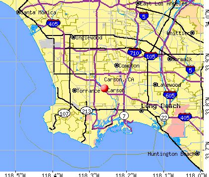 Carson, California (CA) profile: population, maps, real estate, averages, homes, statistics ...