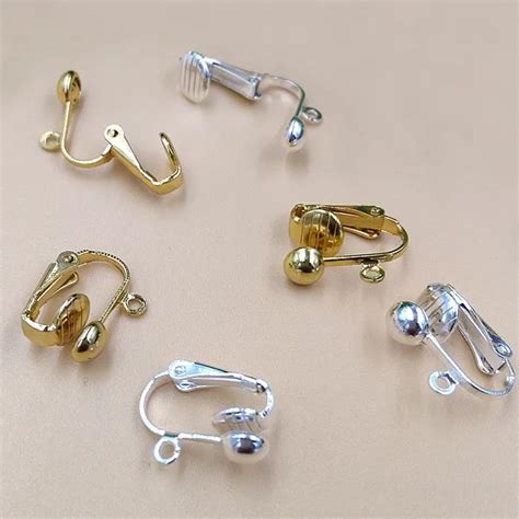 Mm Blank Clip On Earring Findings No Need Ear Pierced Non Piercing