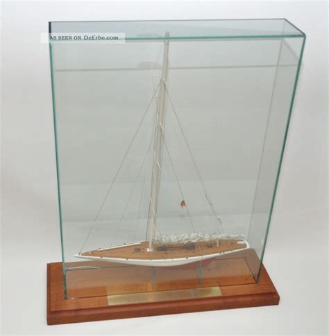 Schiffsmodell Rainbow America S Cup Mit Vitrine Dekoration Maritim