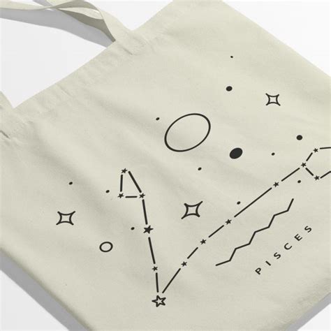 Pisces Constellation Tote Bag Astrology Tote Bags Super Cool Totes