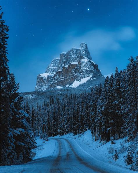 #moonlight #snow #winter #forest #mountains #banff | Winter landscape ...