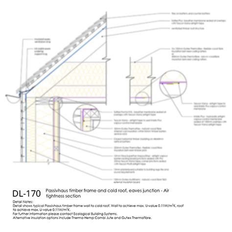 Dl170 Passivhaus Timber Frame Eaves Junction Airtightness Detail