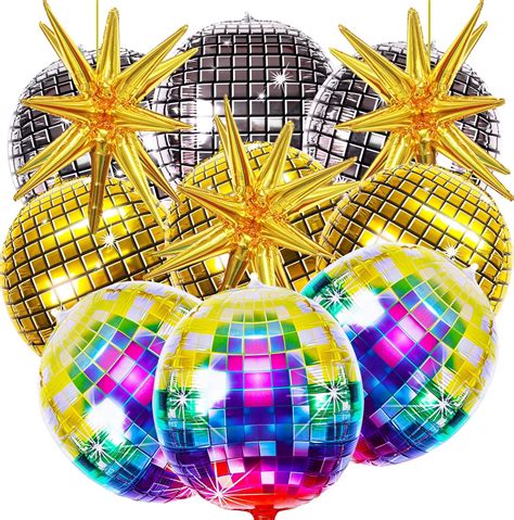 Disco Ball Balloons Set Of Star Balloons For Birthday S S S