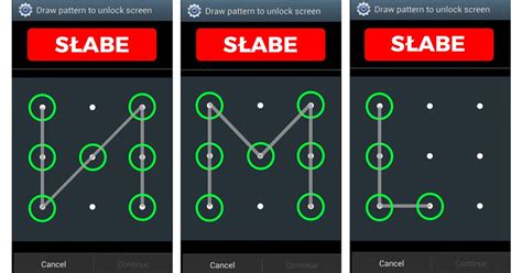 Popularnie wzory na odblokowanie telefonu które łatwo złamać Używa