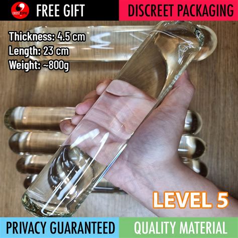 Big Ass Straight Stick Huge Glass Dildo Anal Butt Plug Sex Toy Shopee Philippines
