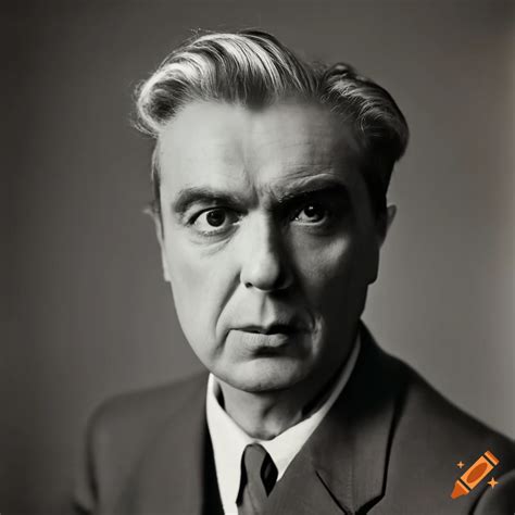 Close Up Black And White Portrait Of David Byrne Vintage Style By