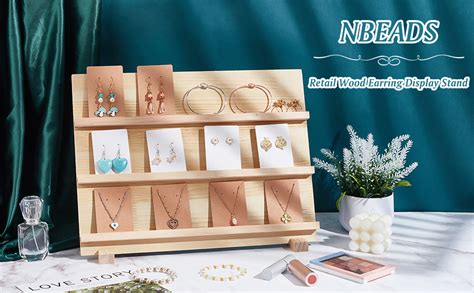 Amazon Nbeads Wood Earring Display Stands Layers Jewelry