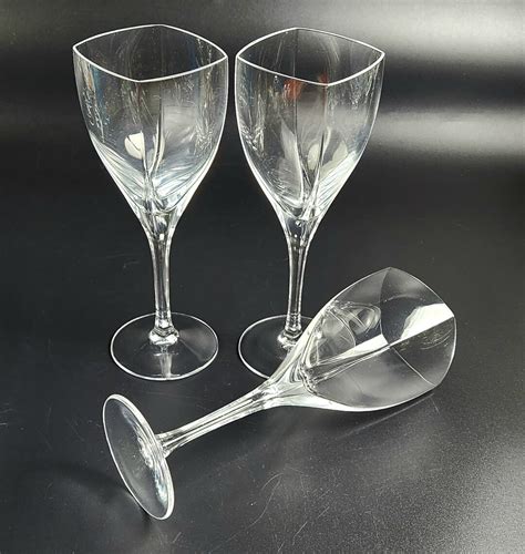 Vintage Wine Glass Panache Clear By Mikasa 8 1 4 Tall Set Of 3 Etsy