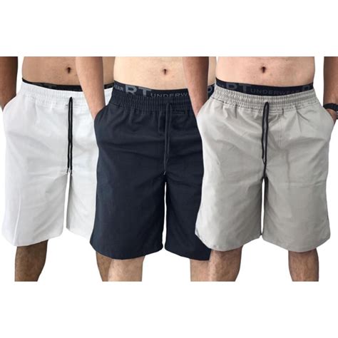 Bermuda Saja Masculina Confortável Abaixo Do Joelho Shopee Brasil