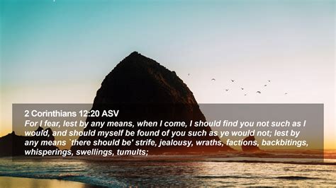 2 Corinthians 12 20 ASV Desktop Wallpaper For I Fear Lest By Any