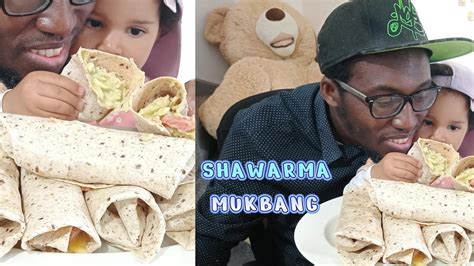 EAT WITH ME NIGERIAN SHAWARMA SHAWARMA ASMR MUKBANG AFRICAN FOOD