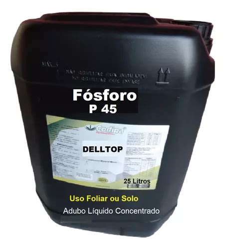 Adubo Liquido Fosforo P 45 Concentrado Foliar Solo 25 Litros