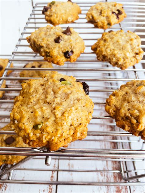 Healthy Oatmeal Breakfast Cookies Running On Forks