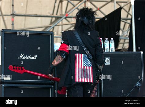 Guitarist nikki sixx from motley crue hi-res stock photography and ...