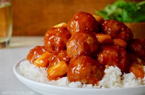 Baked Sweet And Sour Meatballs Just A Taste