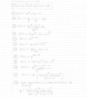 Answered Find the first derivative 3 f x 3x² bartleby