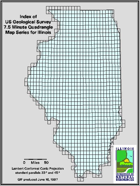 Usgs Quadrangle Boundaries And Corner Points In Illinois