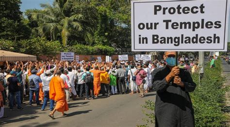 Hindus protest against Bangladesh violence in 740 ISKCON temples ...